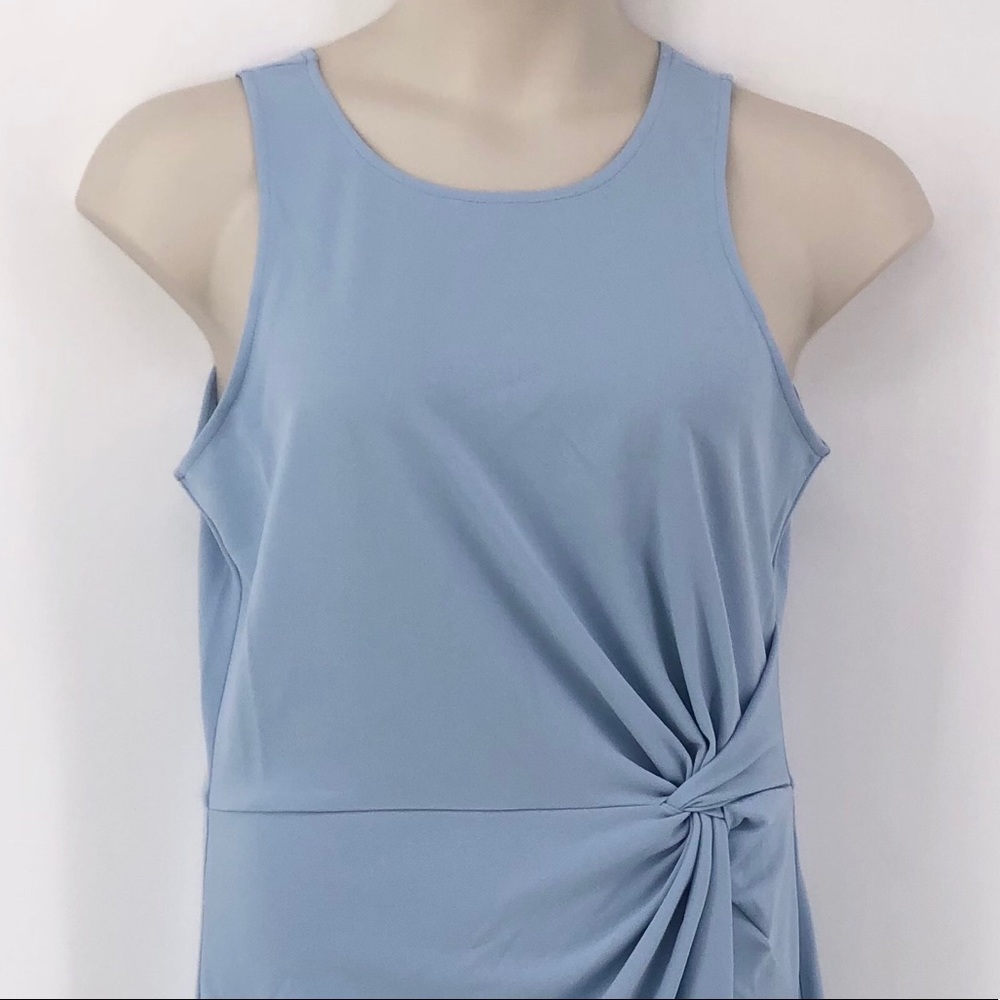 Love..Ady Iceblue Twist Front Scuba Crepe Dress XXL